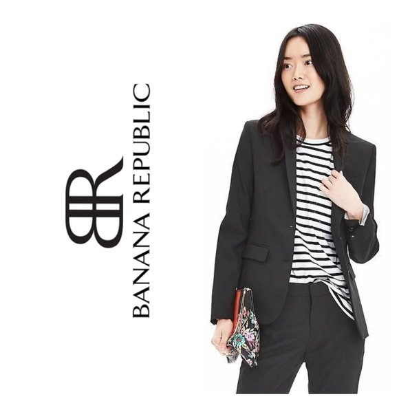 Banana Republic Jackets & Blazers - BANANA REPUBLIC Wool Black Classic Blazer